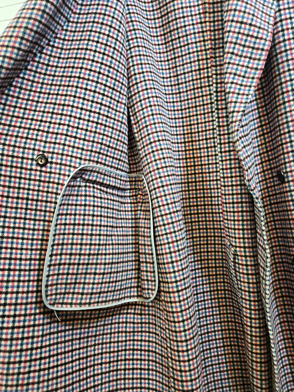 산드로 체크 롱 코트 상품이미지4