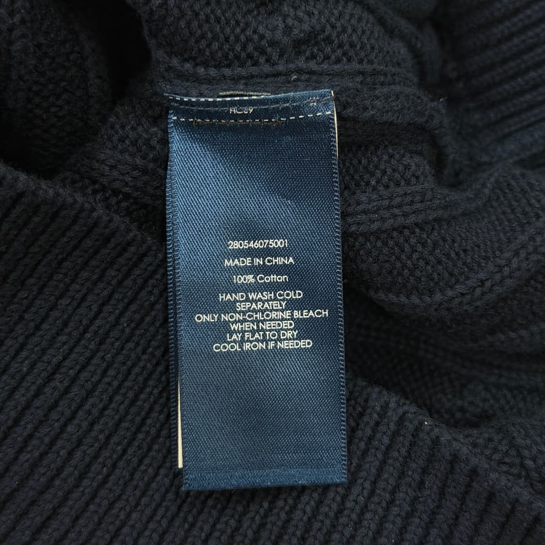 폴로 랄프로렌 꽈배기 케이블 니트집업 네이비 S 상품이미지5