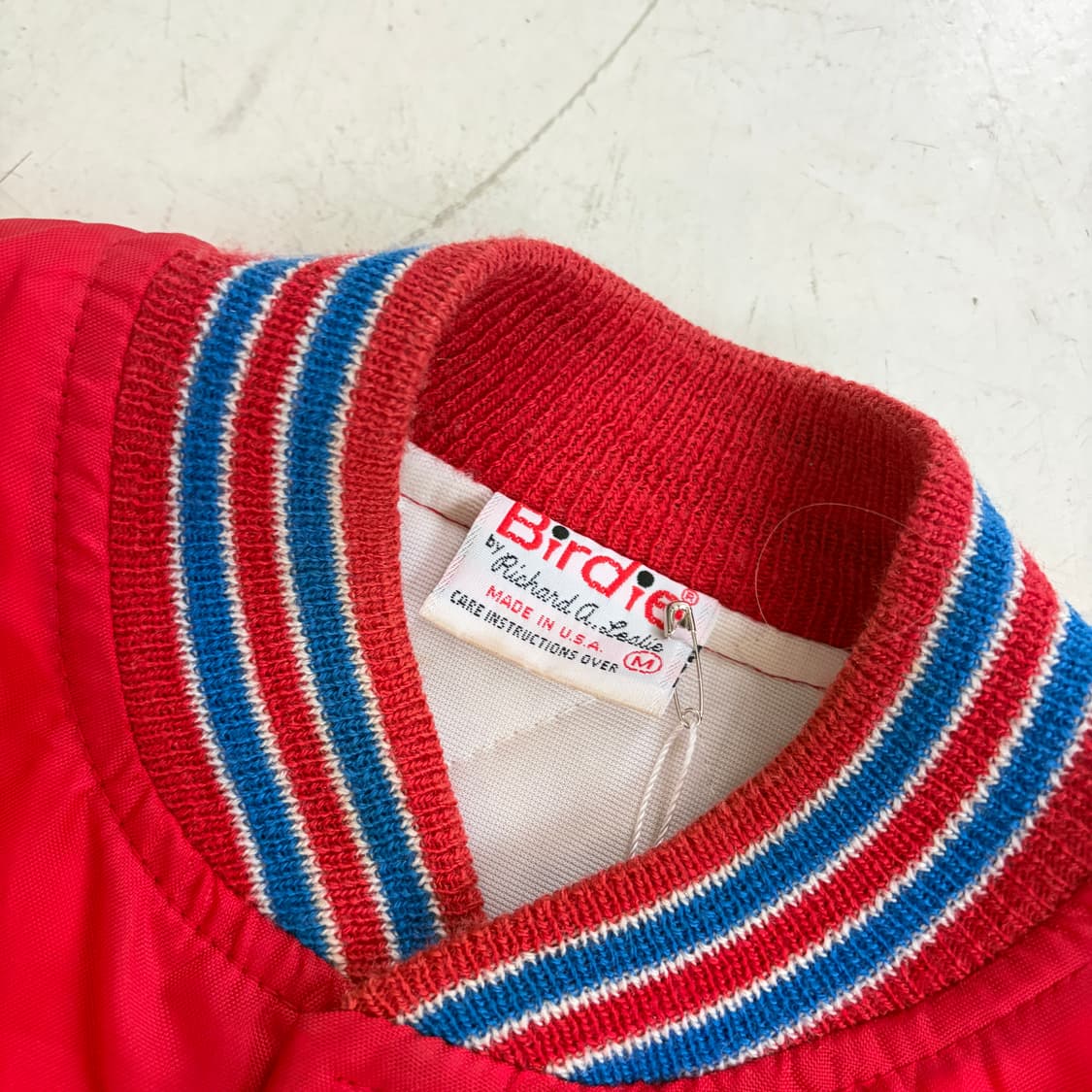 70s USA Birdie 빈티지 나일론 바시티 자켓 M 상품이미지6