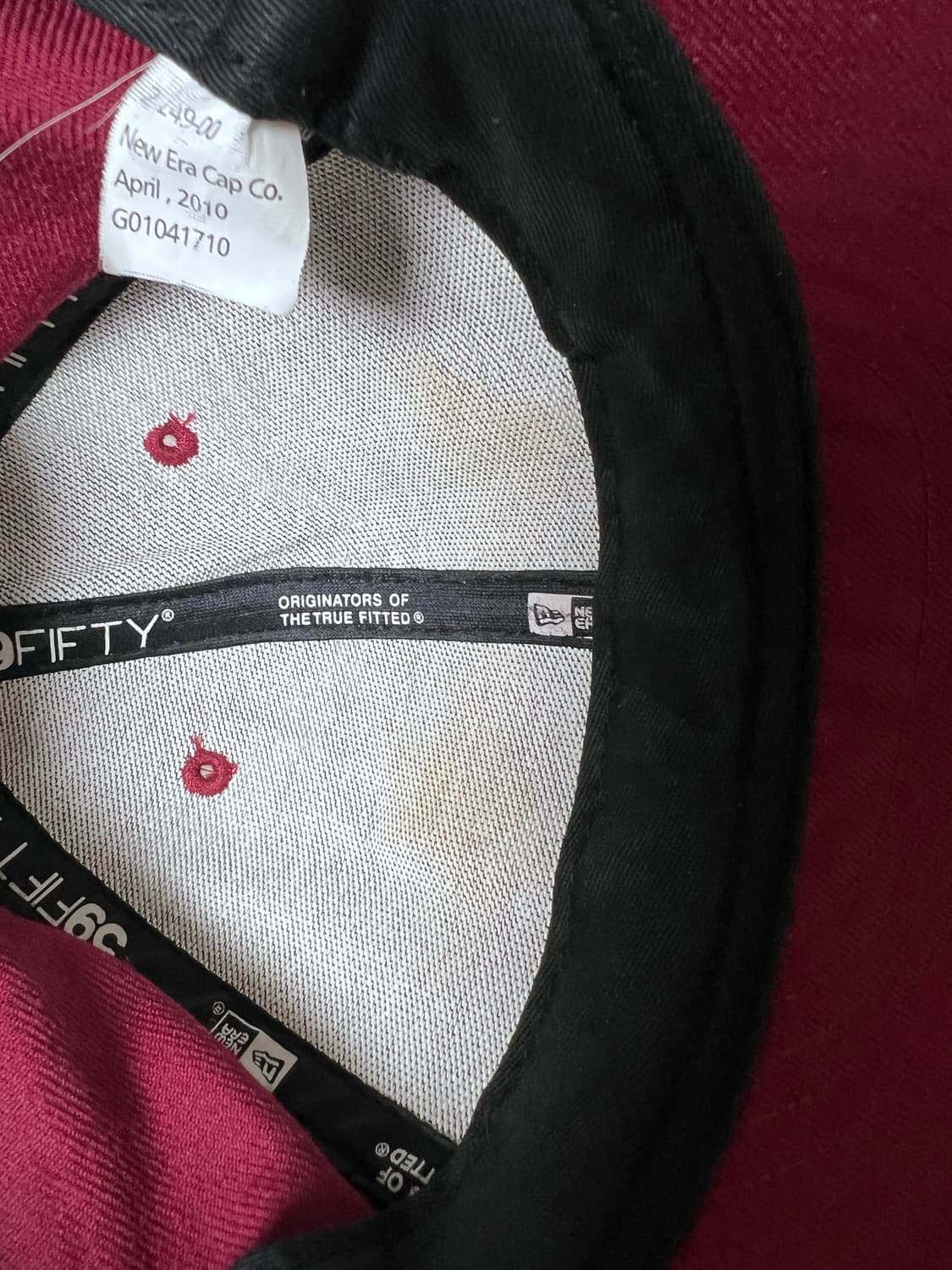 올드 스투시 뉴에라 버건디 울 볼캡 상품이미지6