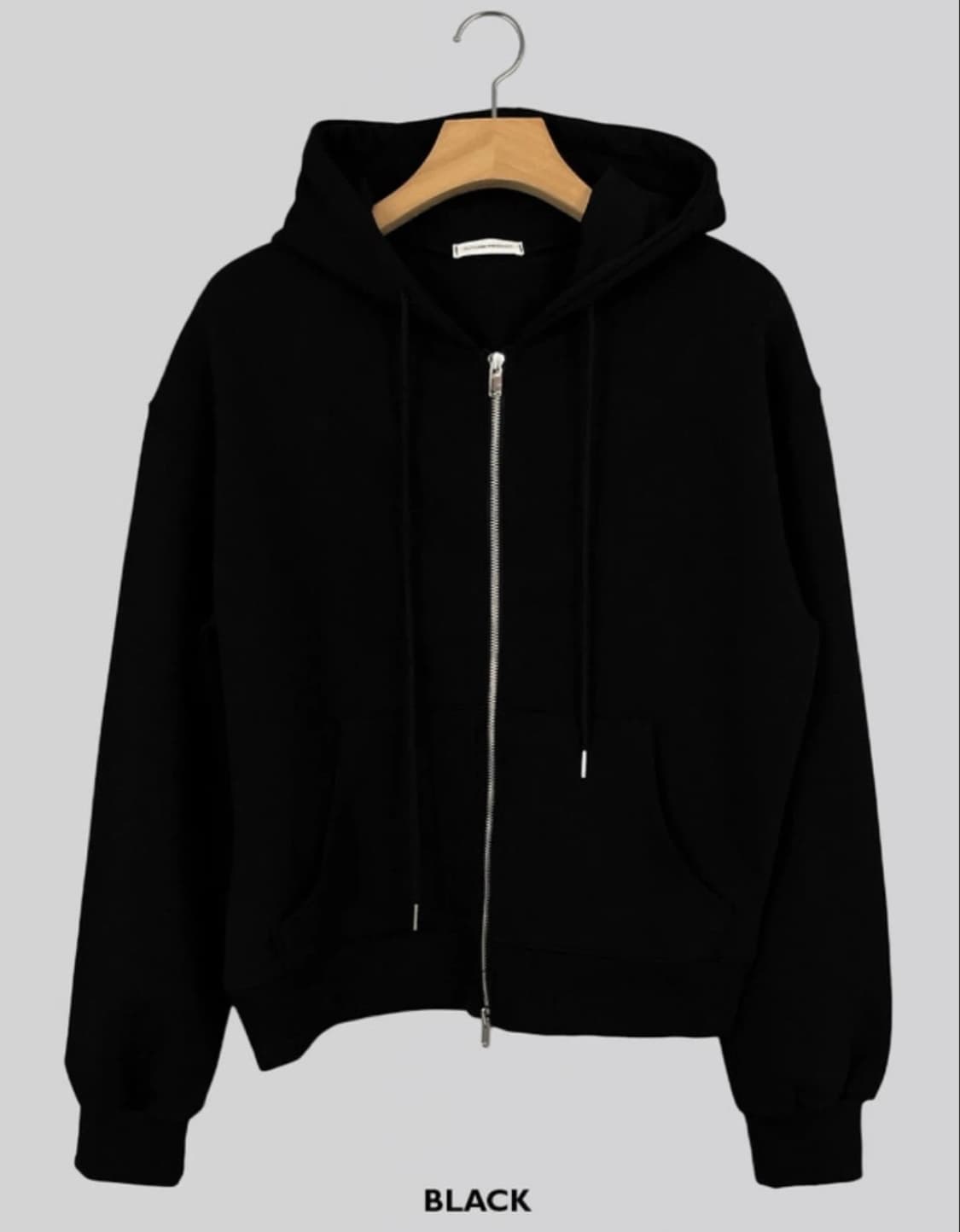 어텀 레고 후드집업 투웨이 지퍼 블랙 상품이미지2