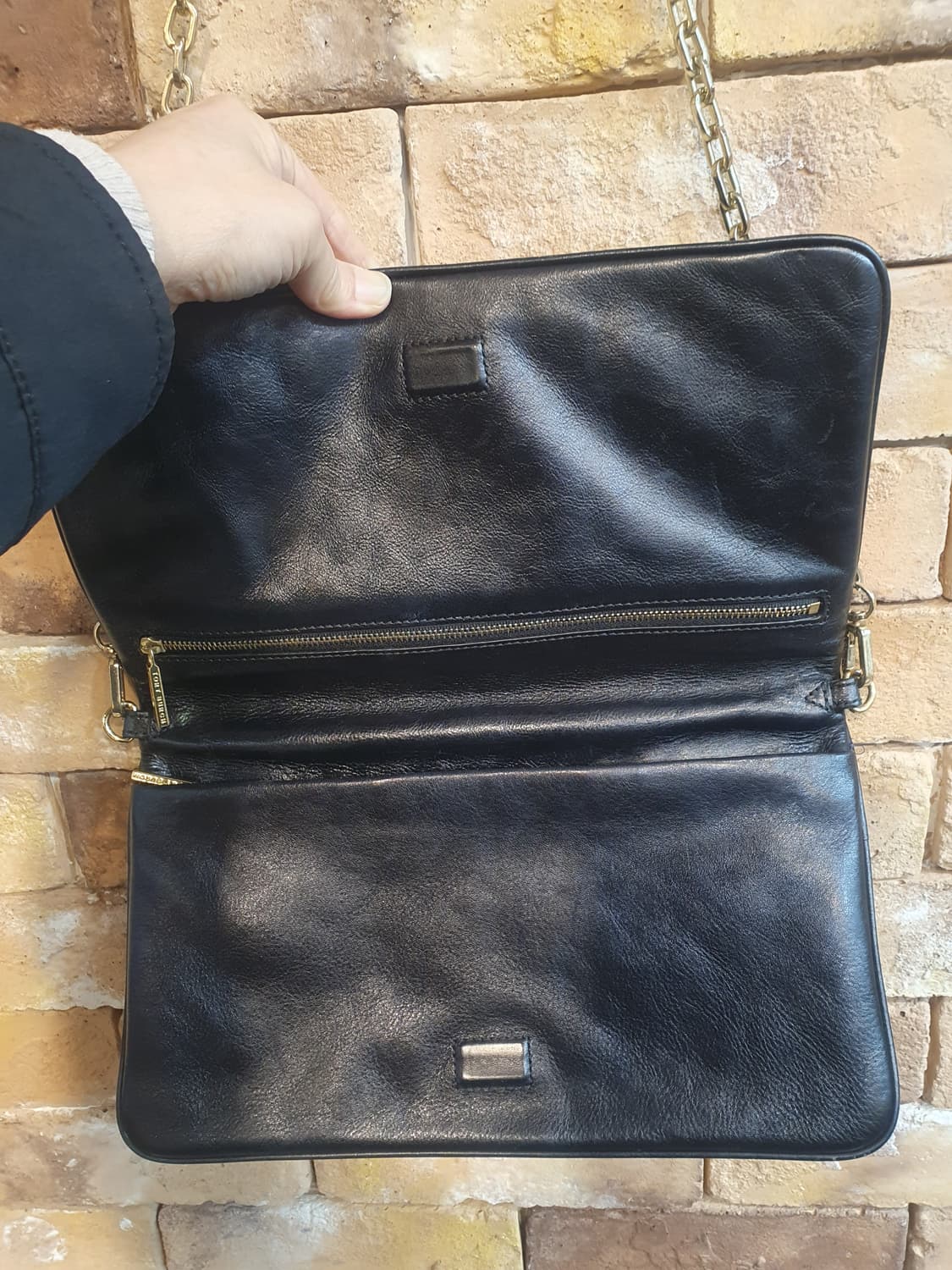 토리버치 블랙 레더 체인백 상품이미지6