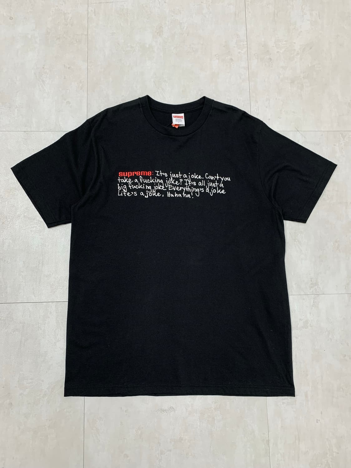 슈프림 조크 티셔츠 블랙 FW25 #591 상품이미지1