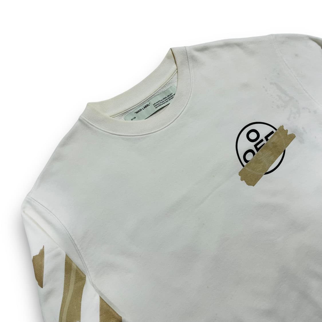 오프화이트 20ss 테이프 애로우 화이트 맨투맨 상품이미지2