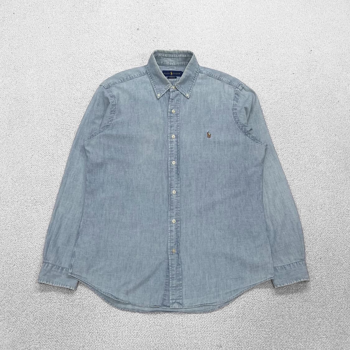 폴로 랄프로렌 포니 로고 샴브레이 데님 셔츠 상품이미지1