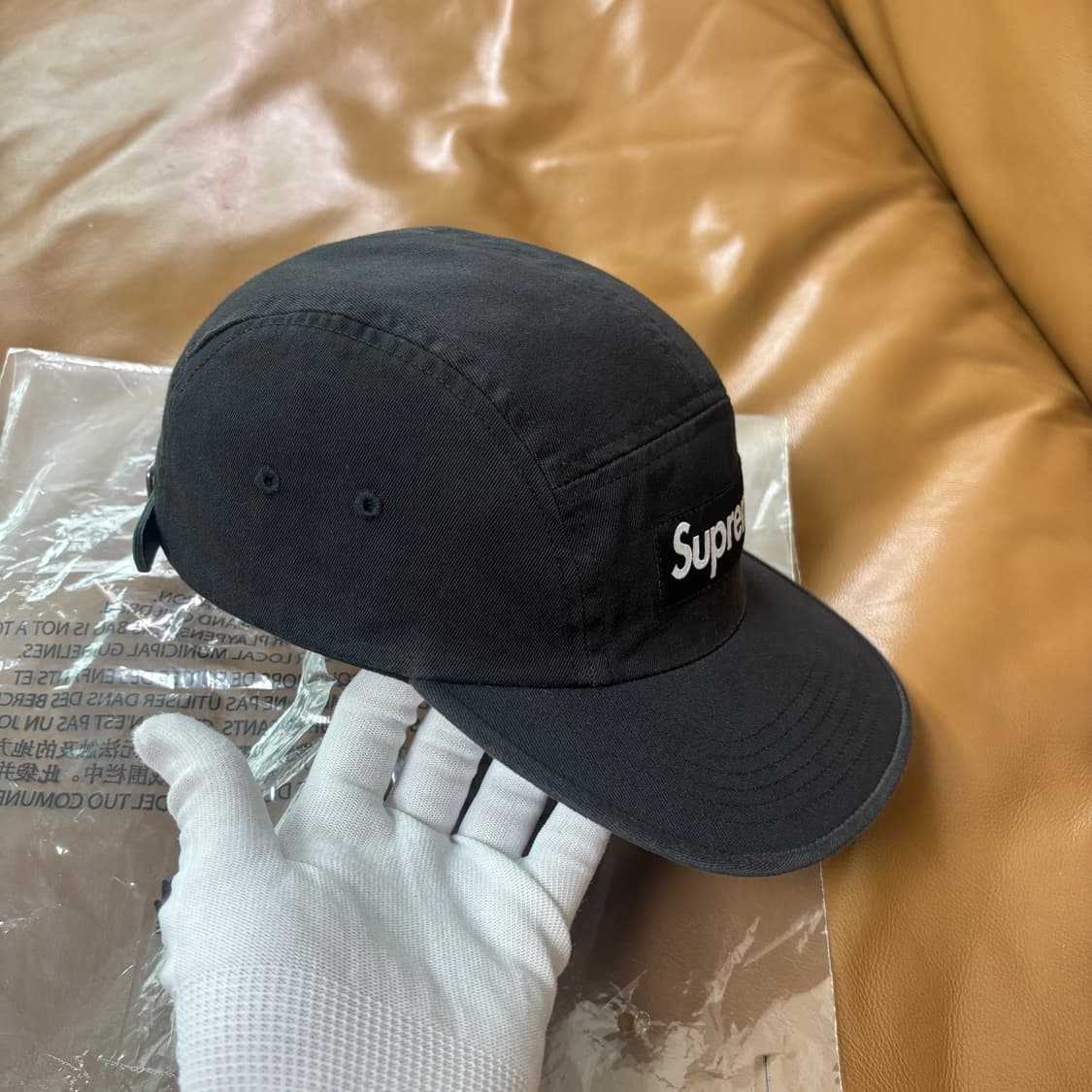 슈프림 캠프캡 모자 박스로고 블랙 상품이미지3
