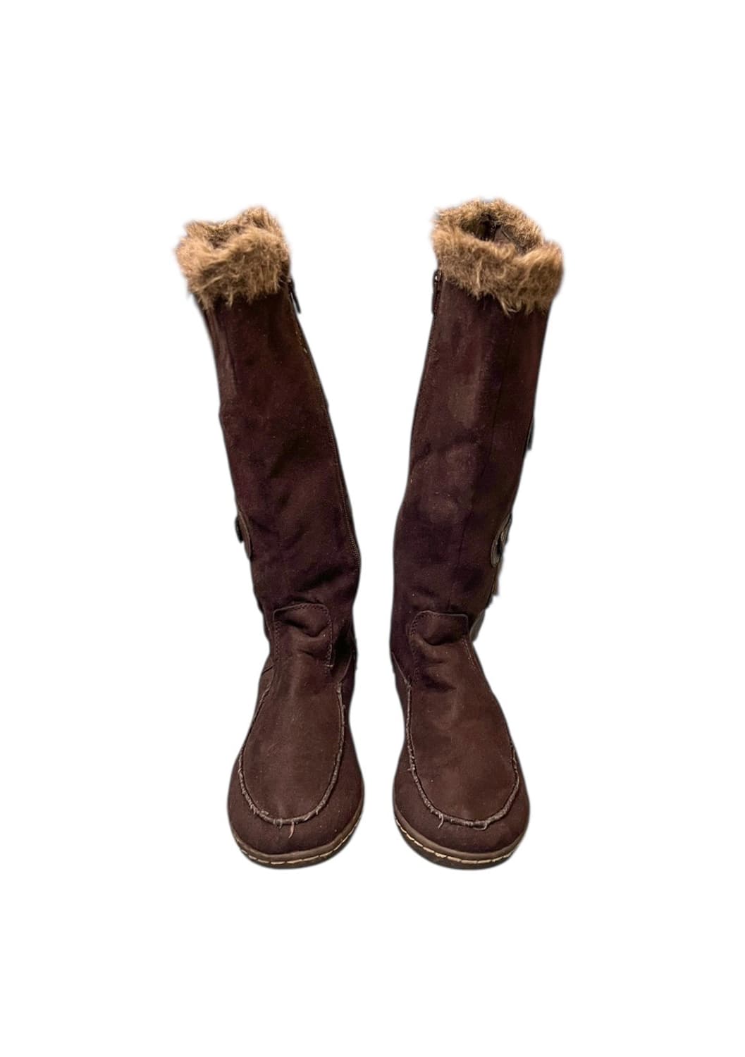 BROWN FUR TRIM BOOTS 상품이미지2