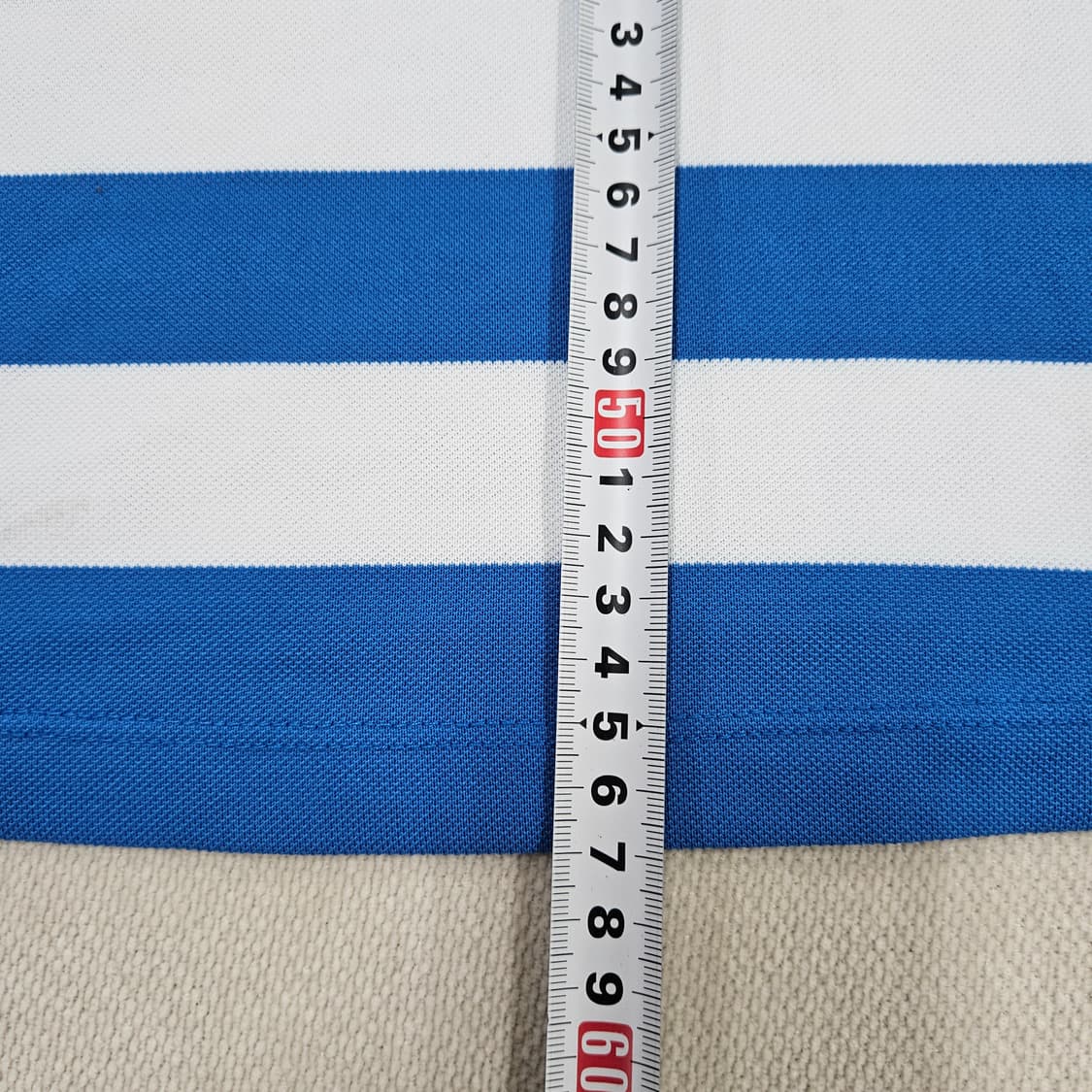 85 새상품 까스텔바작 골프 스트라이프 민소매 카라티 0618Y 상품이미지6