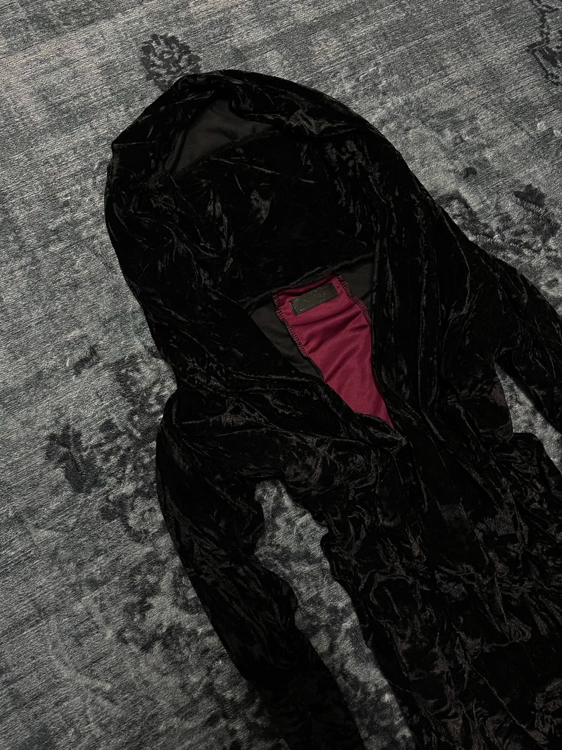 Midas 00s priest back cross velour cardi 상품이미지6