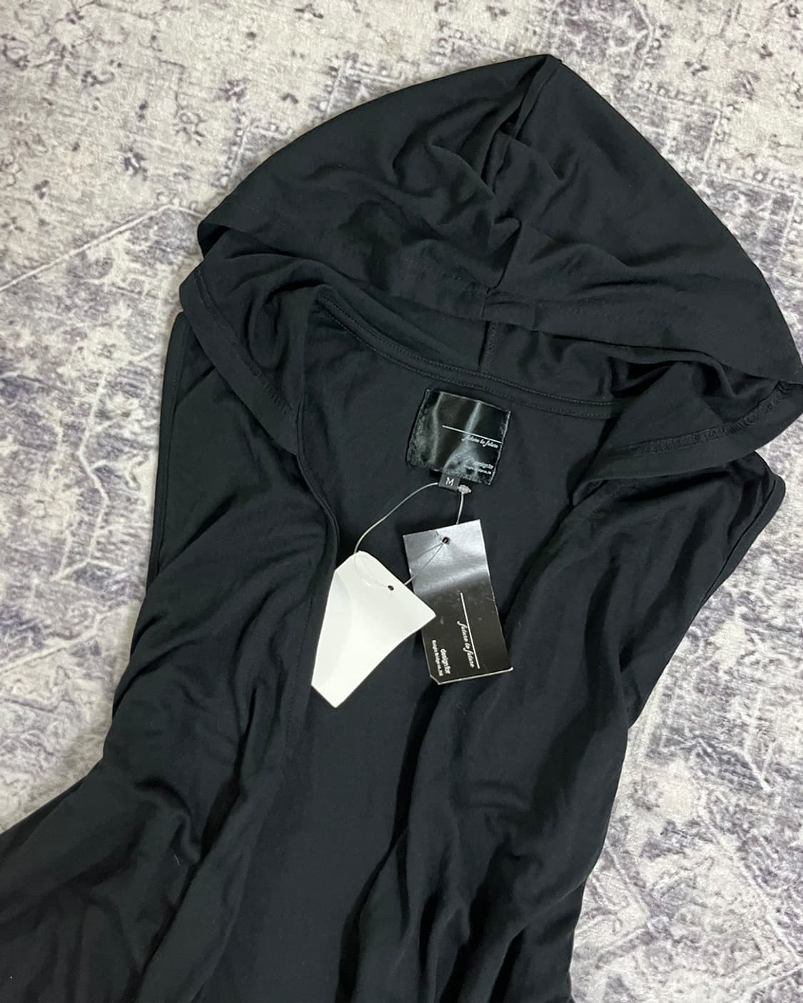 Grunge draped hoodie vest 상품이미지3