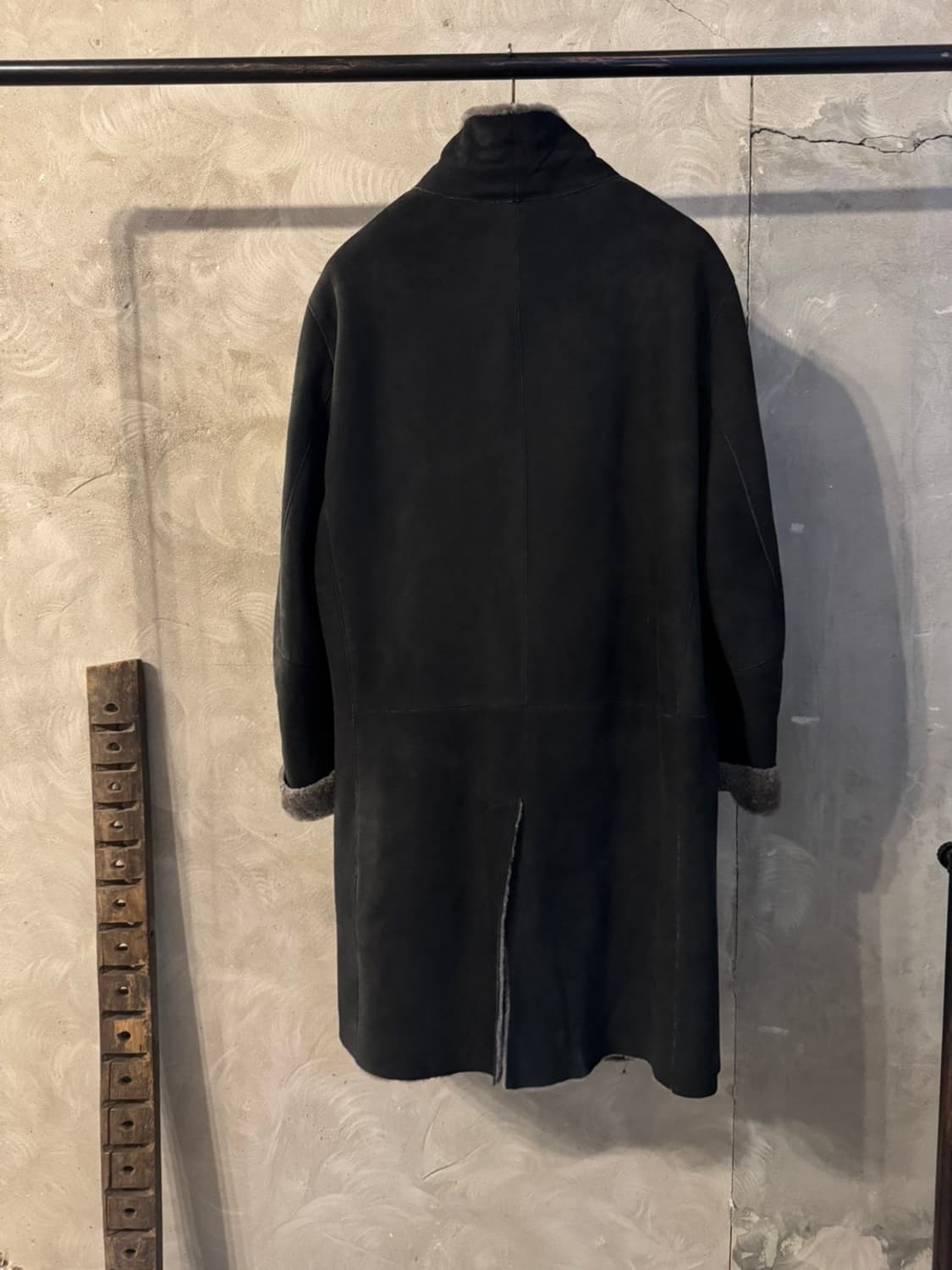 아르마니 꼴레지오니 시어링 램스킨 레더 코트 100~105 상품이미지10