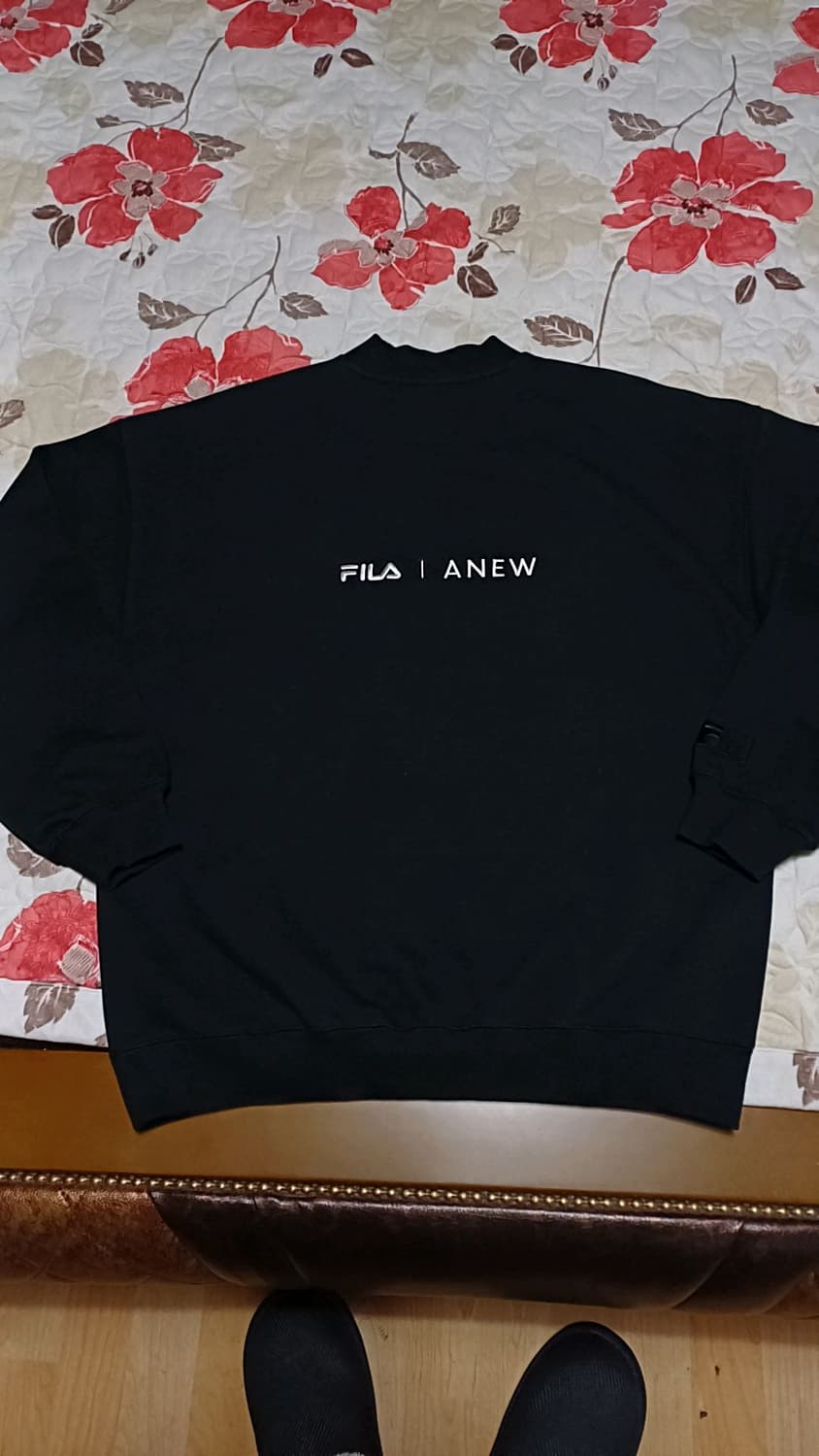 휠라 어뉴 오버핏맨투맨 실측100 가슴61 기장72 상품이미지4