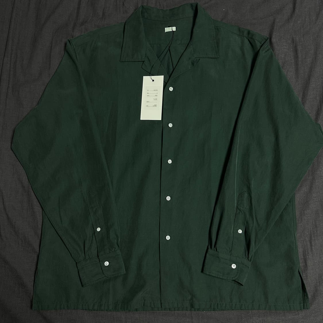 [1/31까지][3] 25SS 아프레쎄 실크 코튼 오픈 카라 L/S 셔츠 상품이미지2