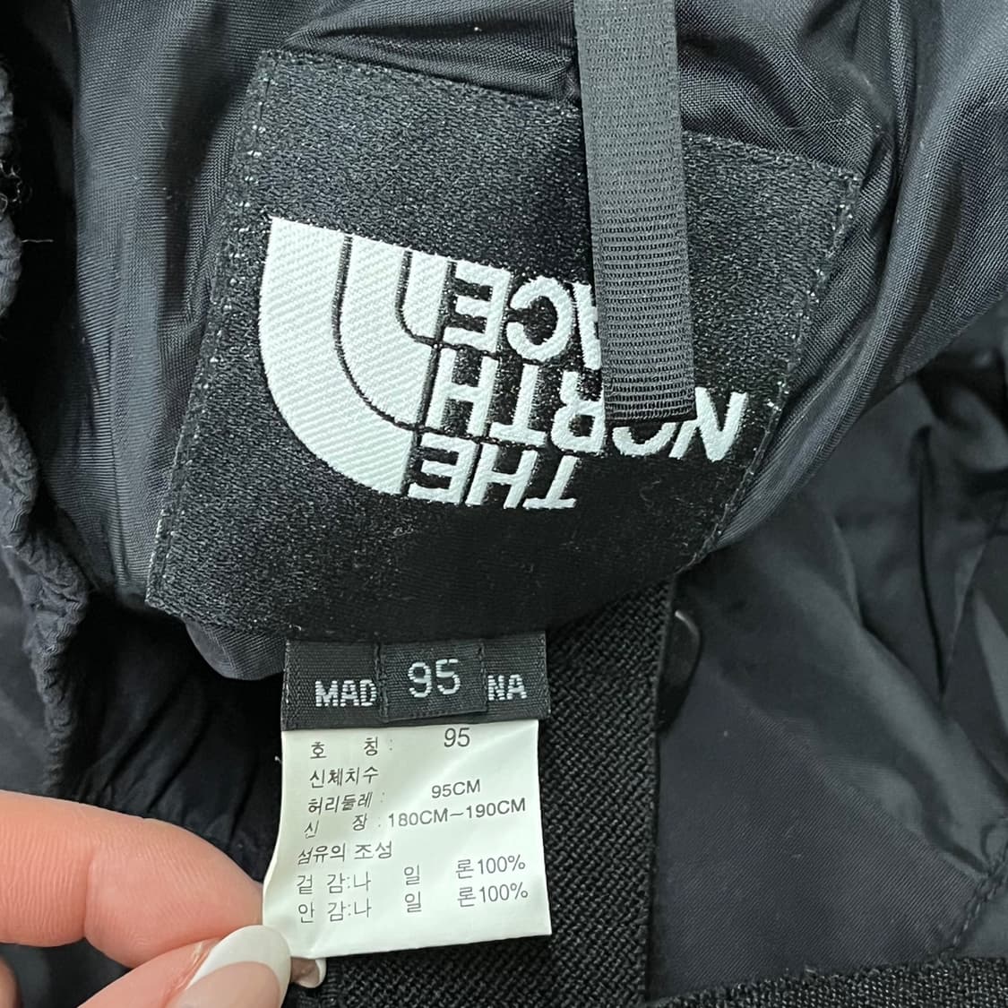 [정품/95] 노스페이스 고어텍스 블랙 멜빵 바지 b14 상품이미지4