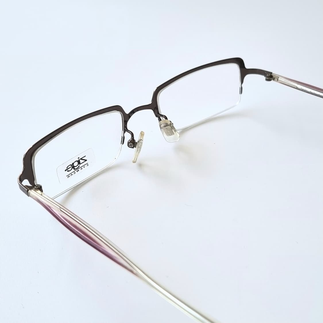 데드스탁 지적인 무드 슬림 직사각형 하프림 안경테  642 상품이미지5