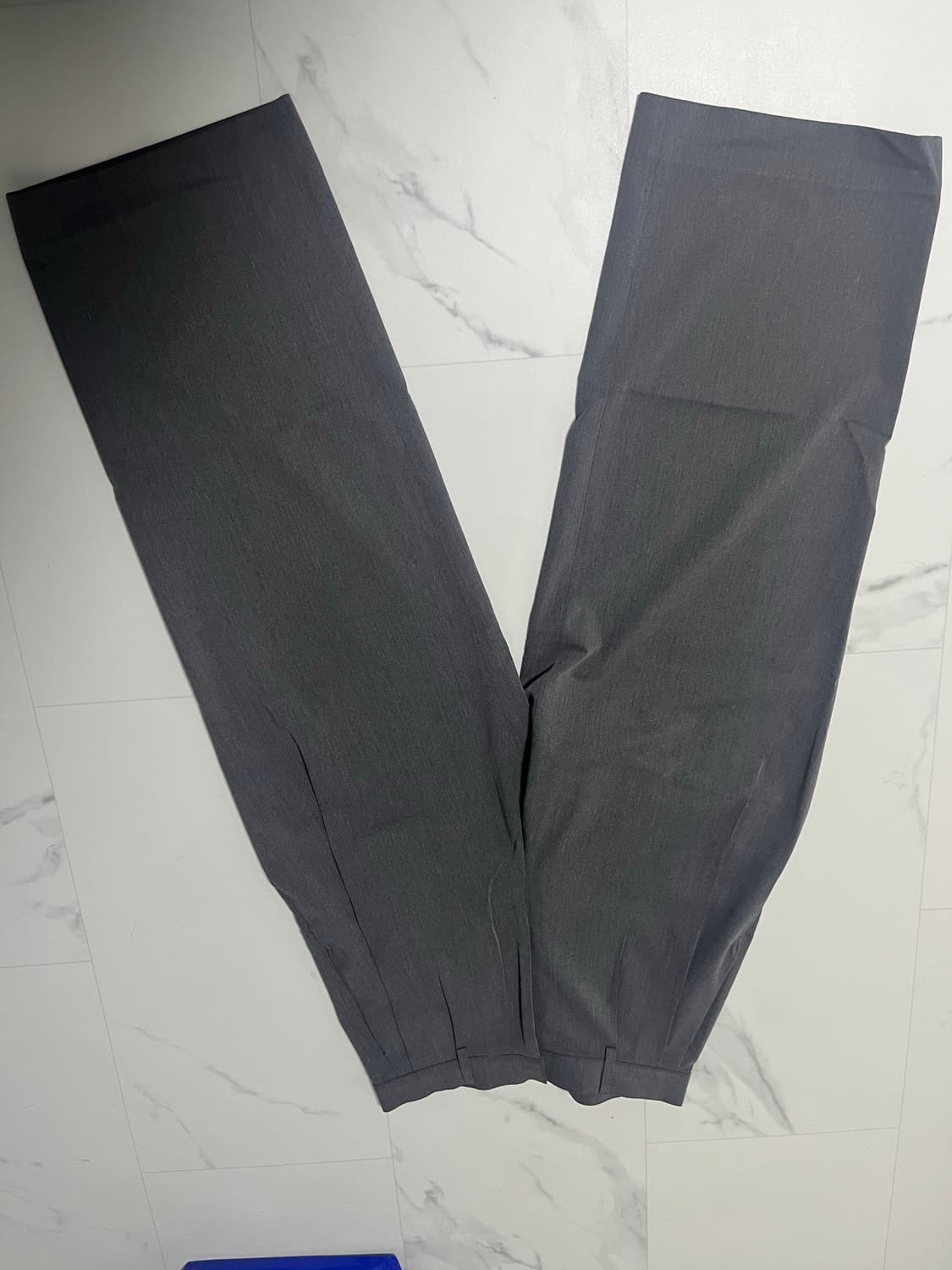 시그니처 더블턱 와이드 슬랙스 그레이 m 상품이미지3