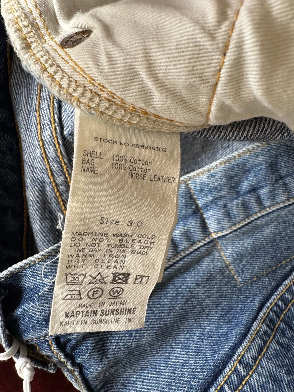 [새제품] 캡틴선샤인 5P 지퍼프론트 데님팬츠 상품이미지4