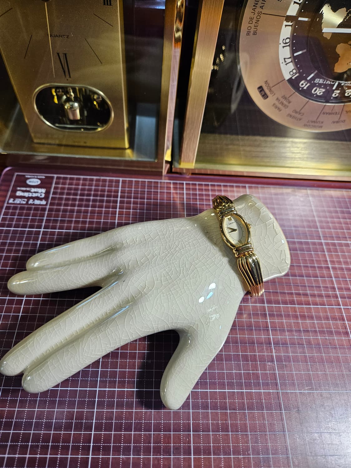 세이코 빈티지 여성용 팔찌형 금장 시계 쿼츠 상품이미지2