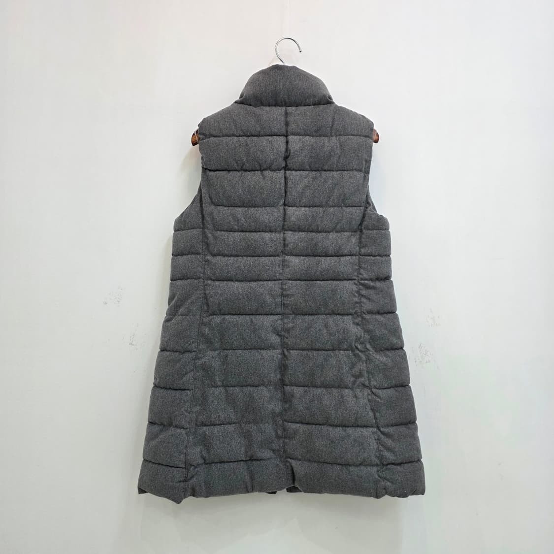 그레이 하이넥 경량 패딩 조끼 베스트 상품이미지2