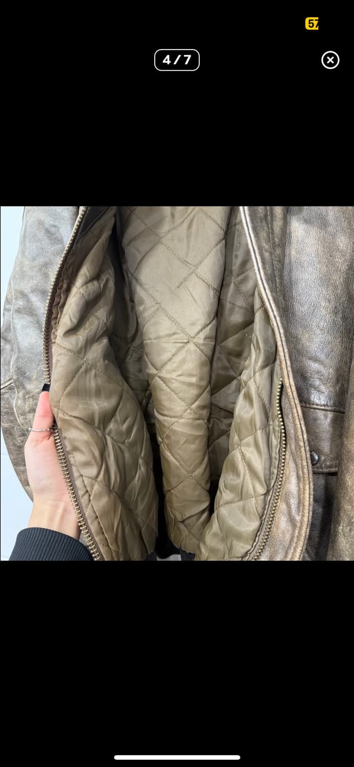 90‘s made in usa 쇼트 가죽자켓 상품이미지4