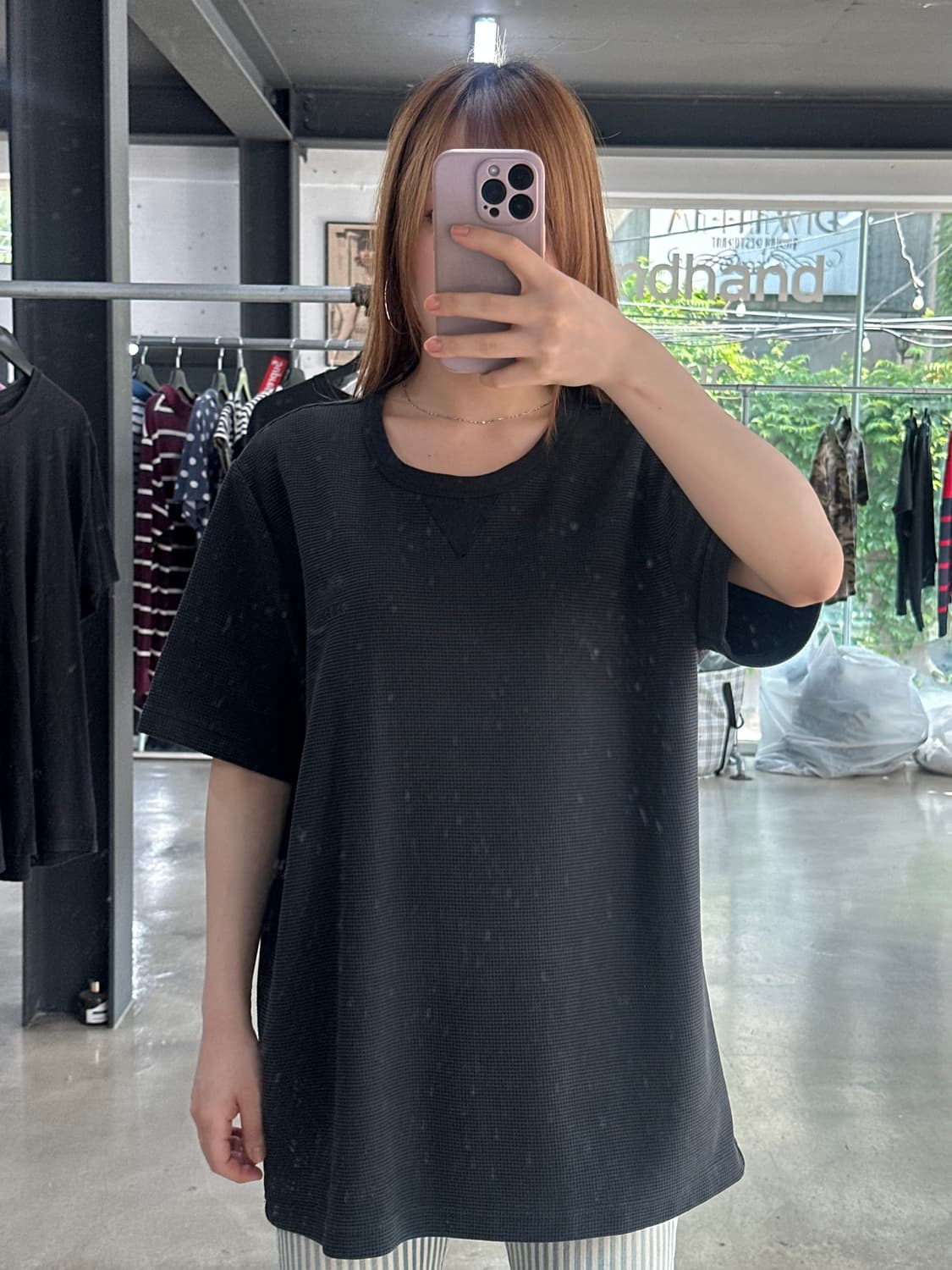 아디다스 와플 에센셜 트레이포일 반팔티 매트블랙 상품이미지1