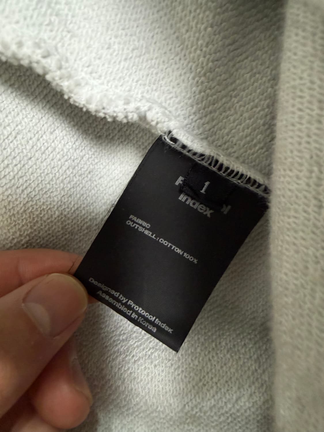 프로토콜 인덱스 버터보어 집 후드 화이트멜란지 상품이미지3