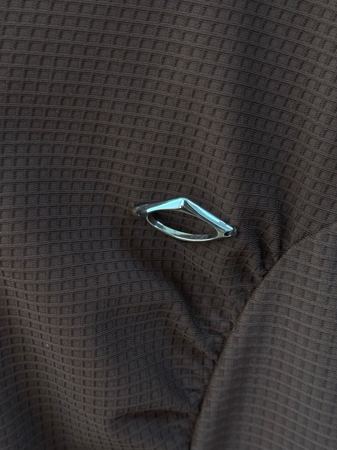 미스치프 후디드 와플 집업 브라운 상품이미지4