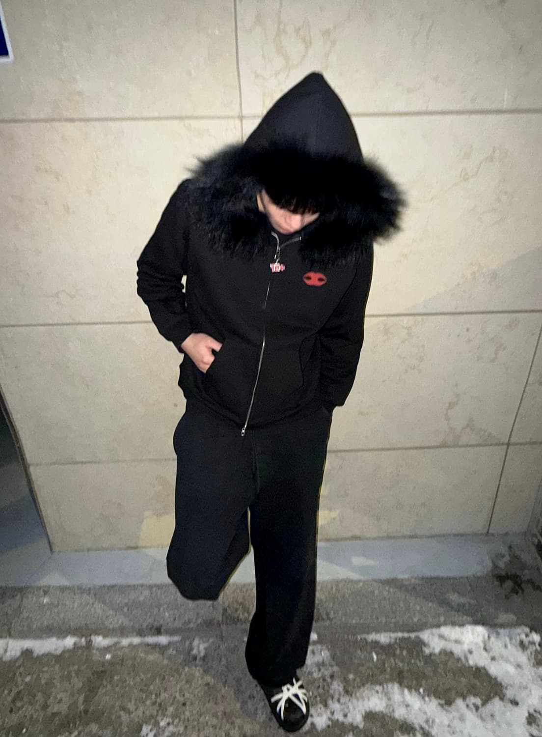 모자이크소사이어티 퍼 후드집업 상품이미지2