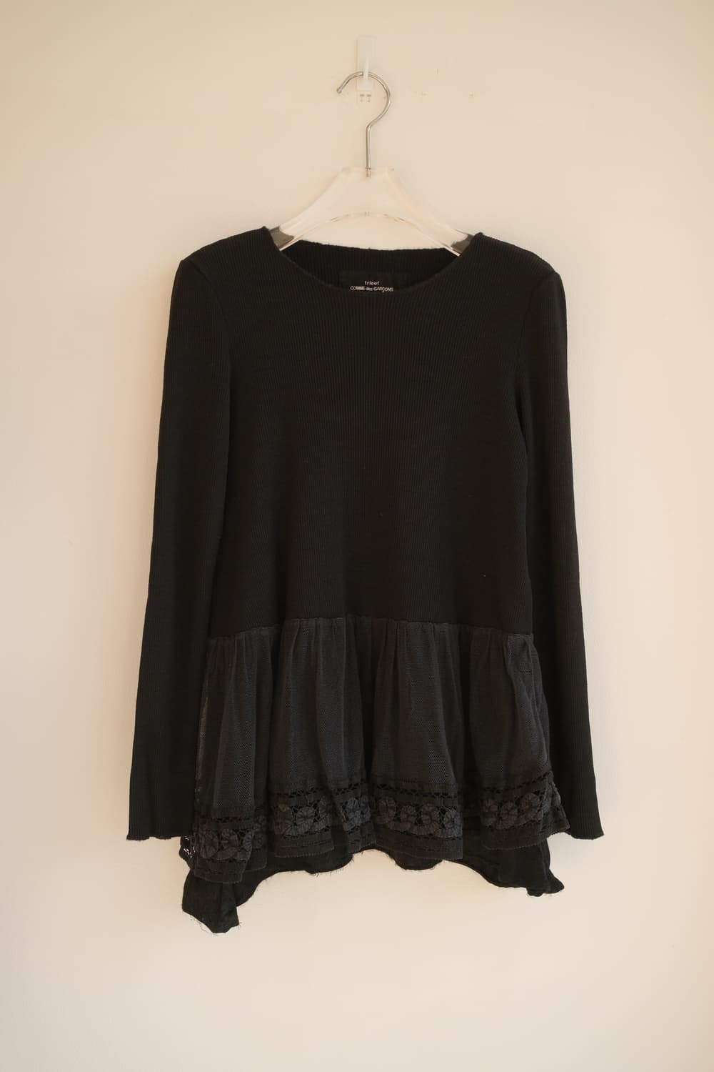 93s Frill lace ribbed top 상품이미지4