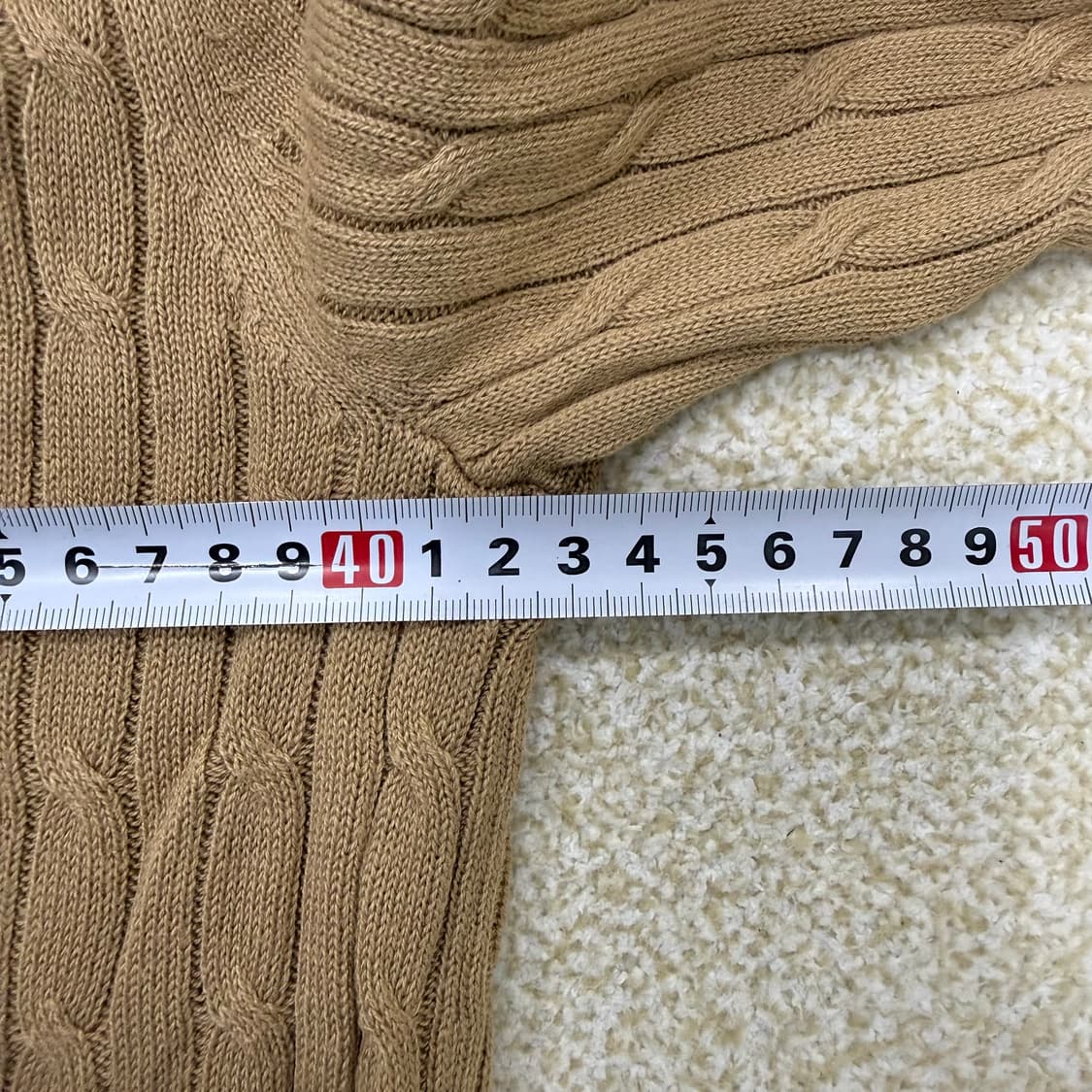 90 M12 여성 카라 꽈배기 반팔 니트0128T1 상품이미지5