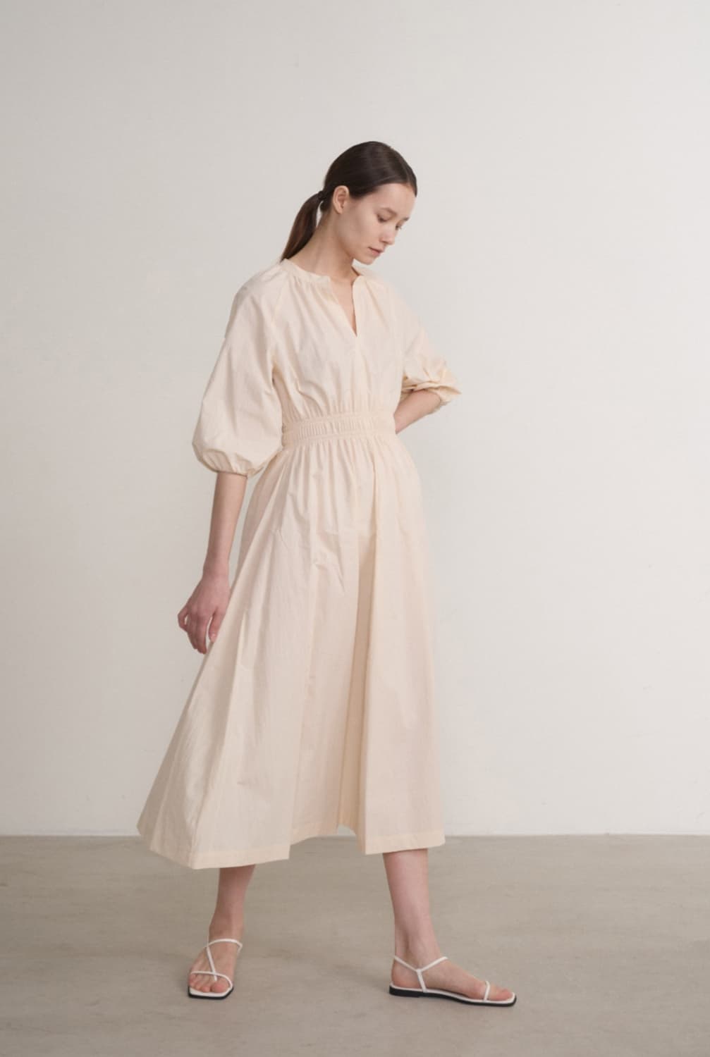 OER 오픈카라 셔링 드레스-드라마틱 볼륨 상품이미지2