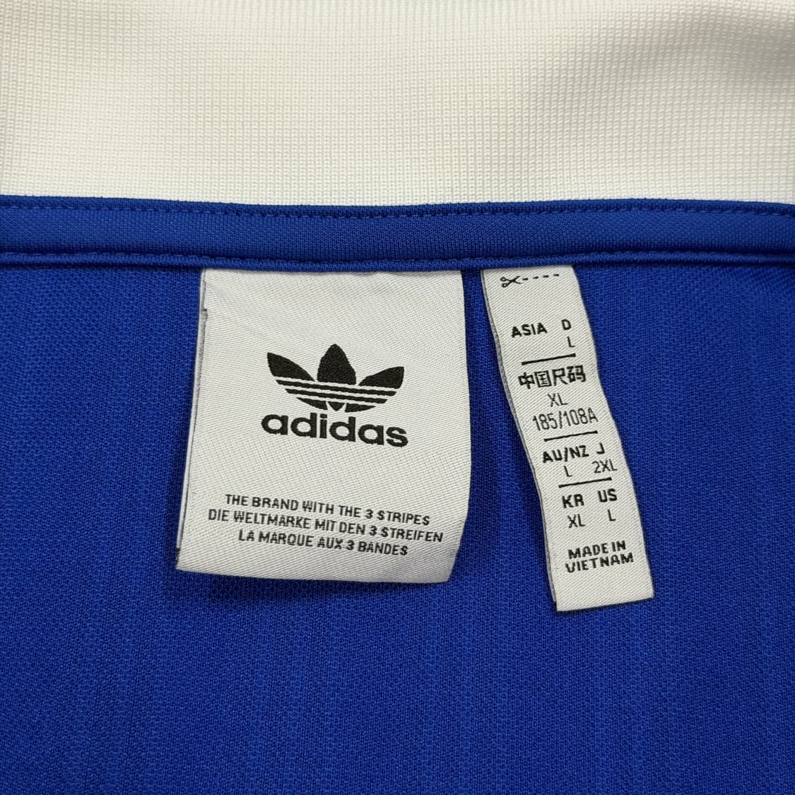 아디다스 피케 풋볼 저지 스트라이프 스포티 긴팔티 로얄블루 XL 105 상품이미지5