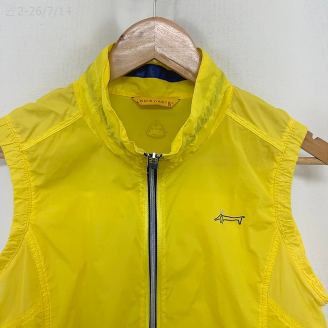 루이까스텔 여자 골프 얇은 조끼 옐로우 95 상품이미지2