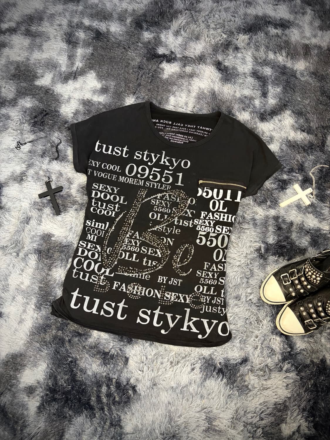 00's lettering cubic back web loose fit  상품이미지9