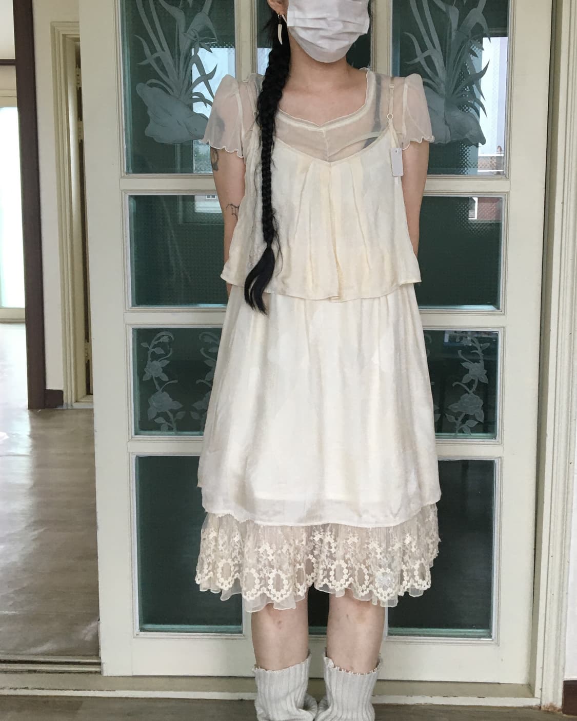 Shirring point see through top 상품이미지5