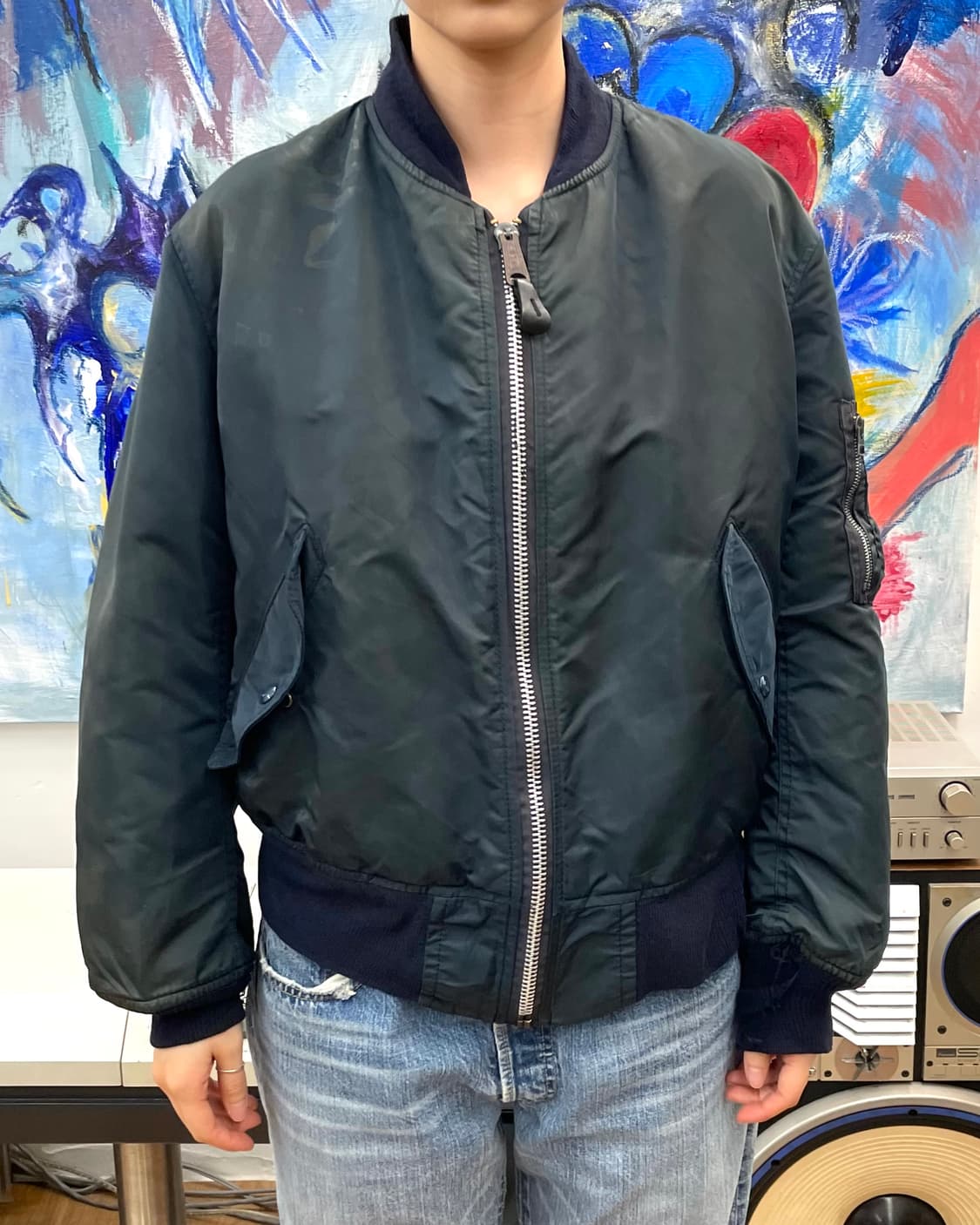 [M] 90s 알파인더스트리 ma-1 봄버 자켓 상품이미지10