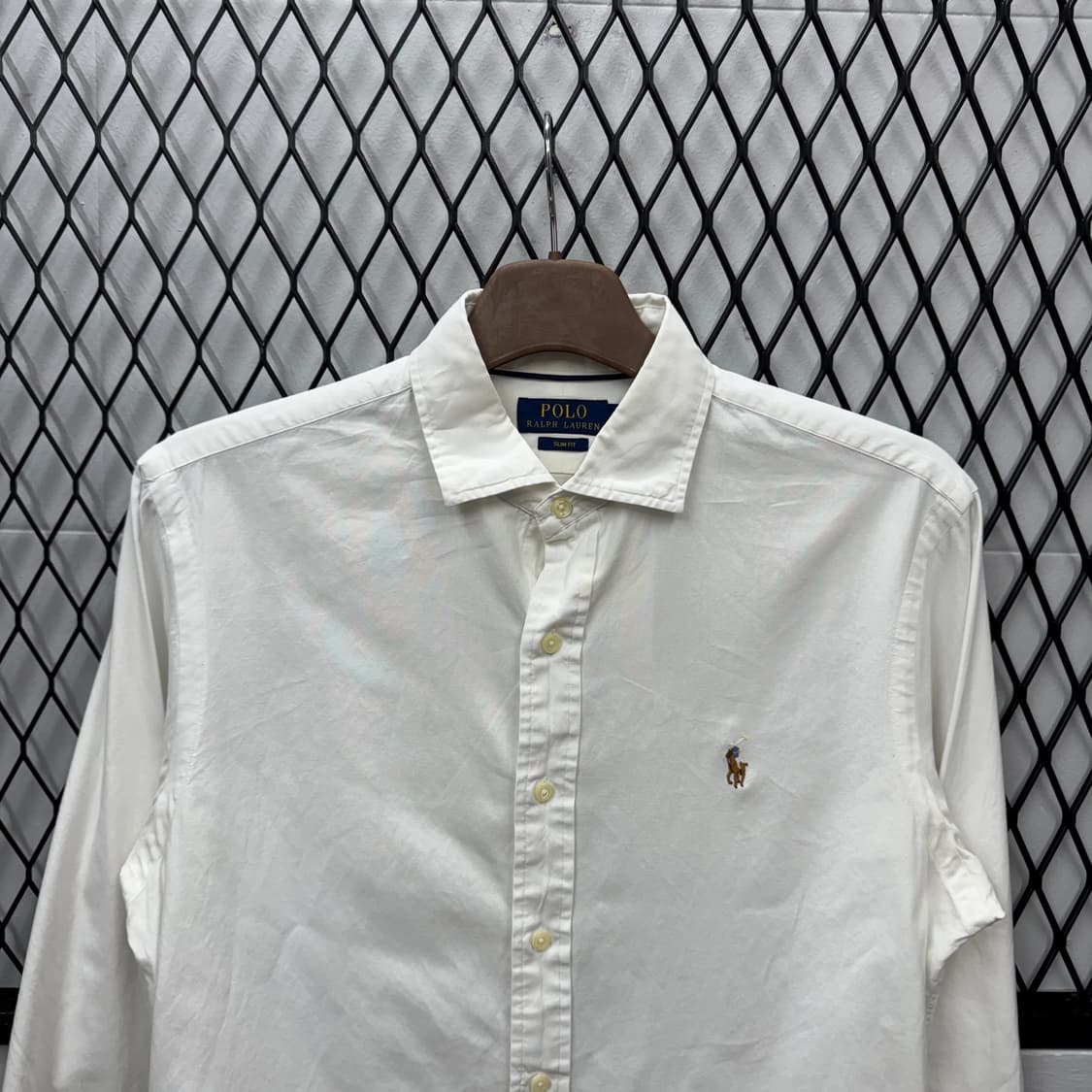 폴로 랄프로렌 솔리드 긴팔 셔츠 멀티포니 포인트 화이트 상품이미지3