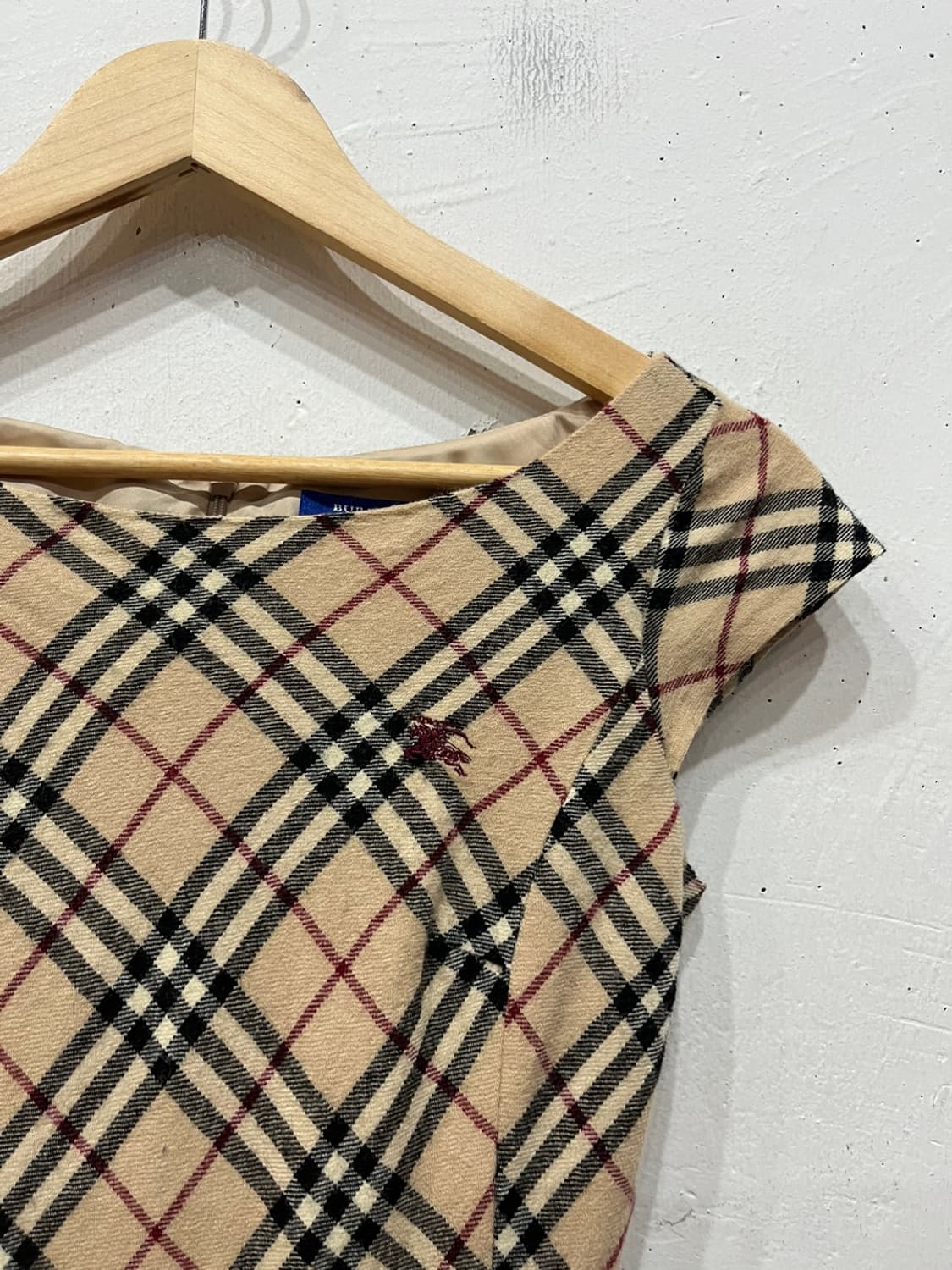 버버리 노바체크 퓨어울 원피스 Made in JAPAN  상품이미지2