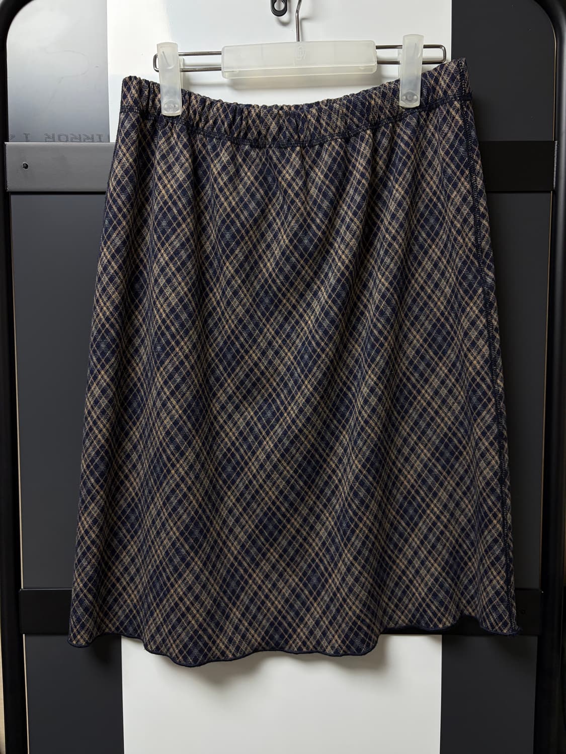 체크 미디스커트 (가을겨울) 상품이미지1