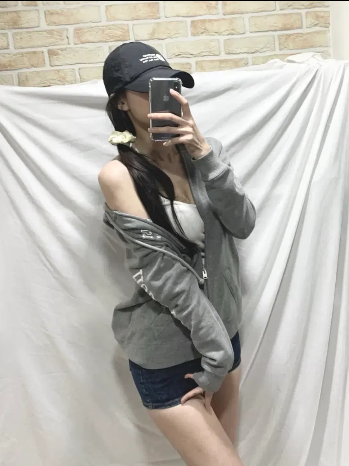 아베크롬비 후드집업,S,그레이 상품이미지3