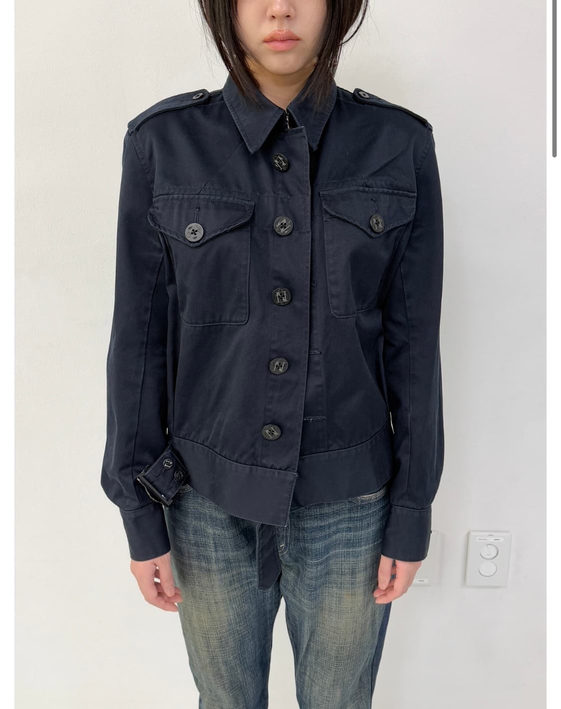 Navy Cotton Field Jacket 상품이미지2