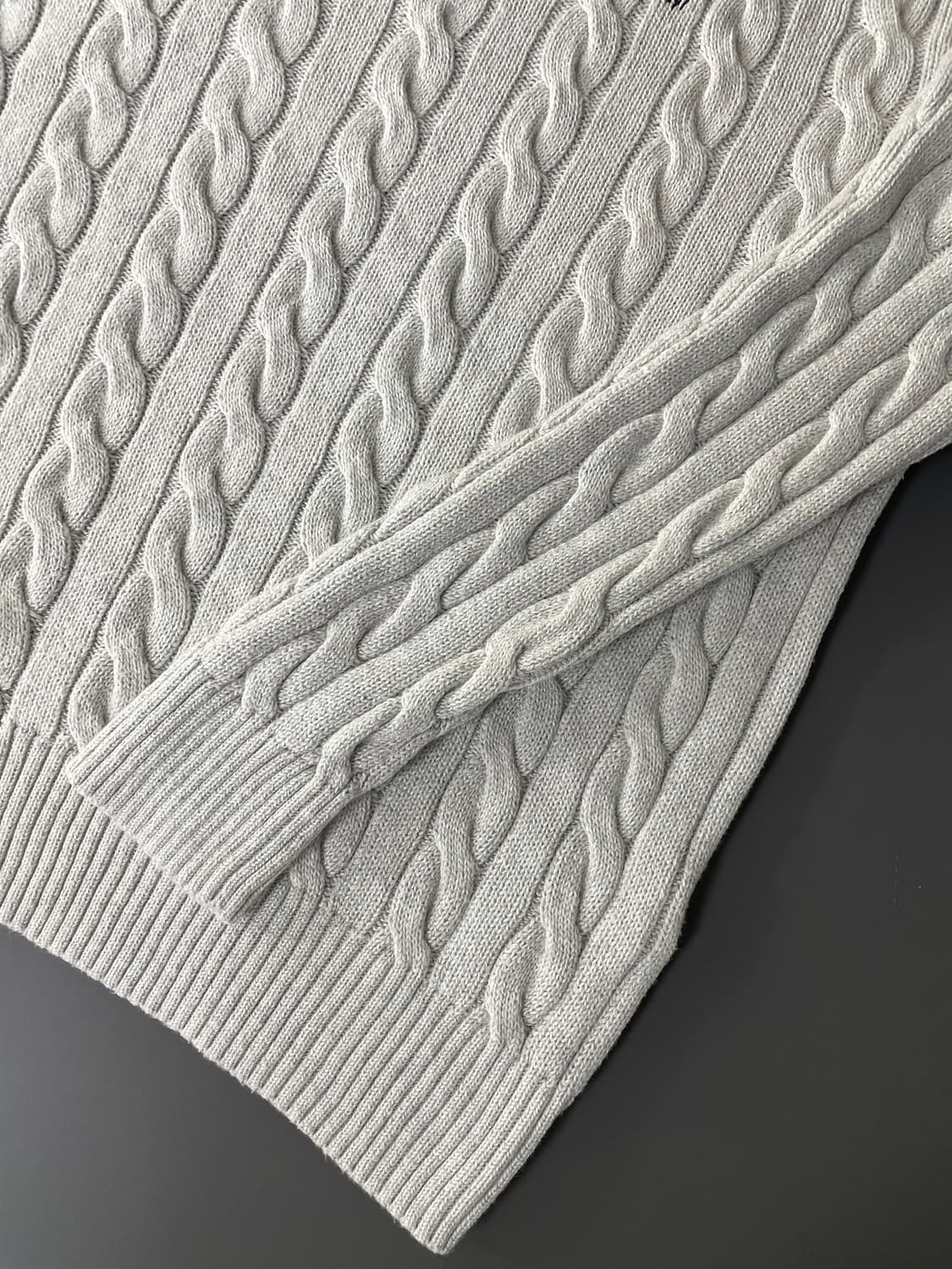 [L] 폴로 랄프로렌 코튼 케이블 꽈배기 니트 QR인증 상품이미지5