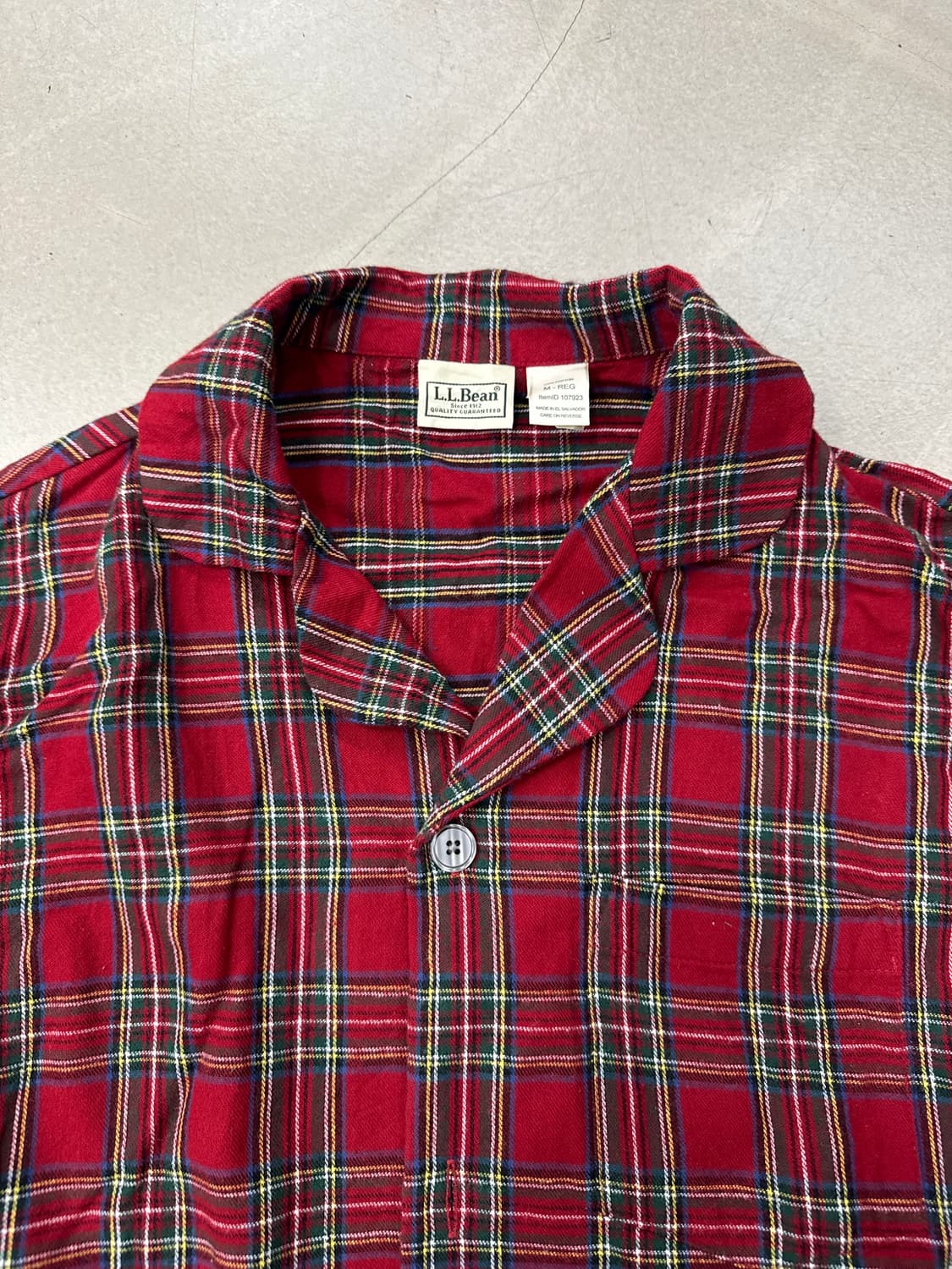 엘엘빈 플란넬 파자마 셔츠 M 상품이미지4