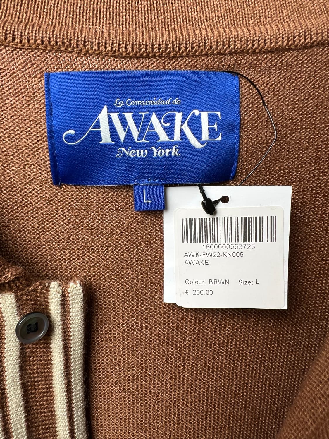 Awak NY 브라운 니트 가디건 새상품 상품이미지3