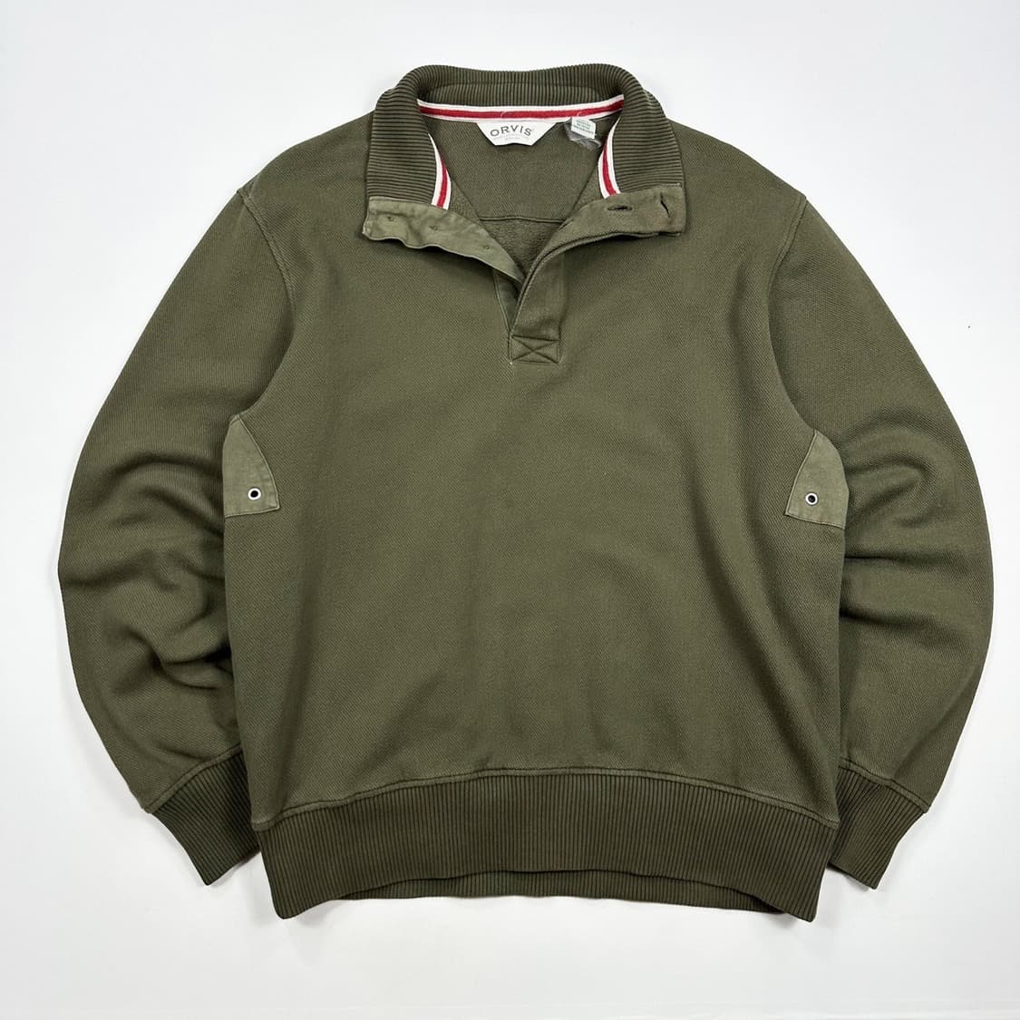 VTG 빈티지 카키 올리브 반집업 니트 (M) 상품이미지2