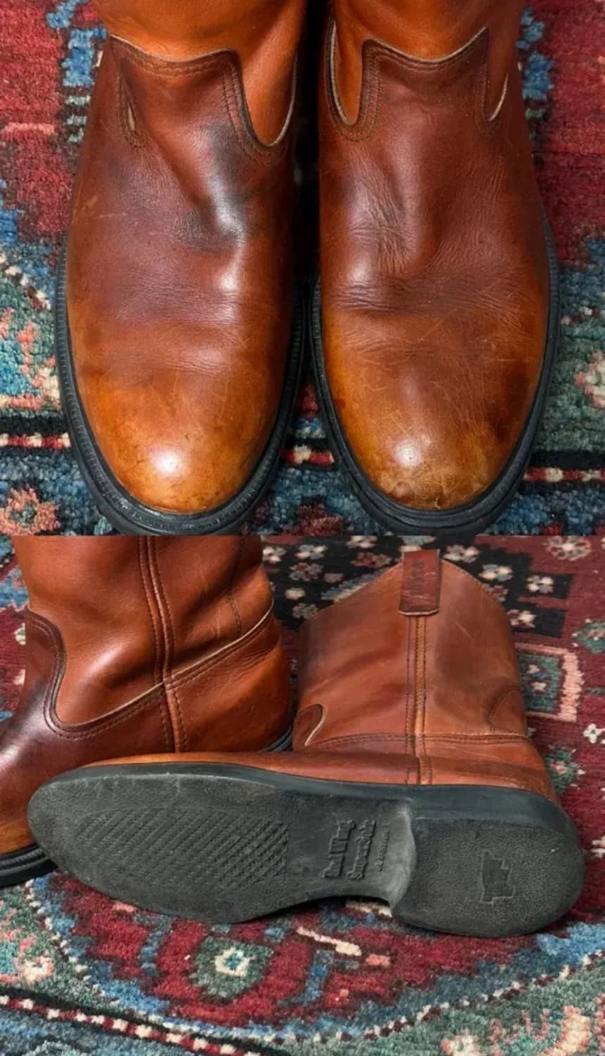 80's OG USA Made 레드윙 페코스 웨스턴 부츠 카우보이 부츠 상품이미지6