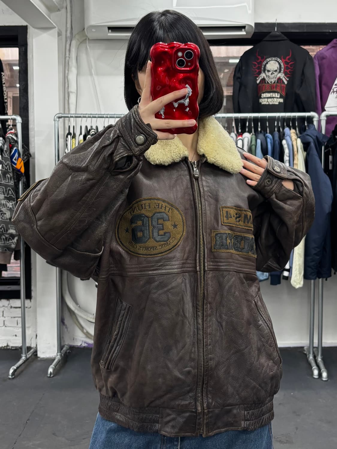 VTG 소가죽 봄버자켓 상품이미지4