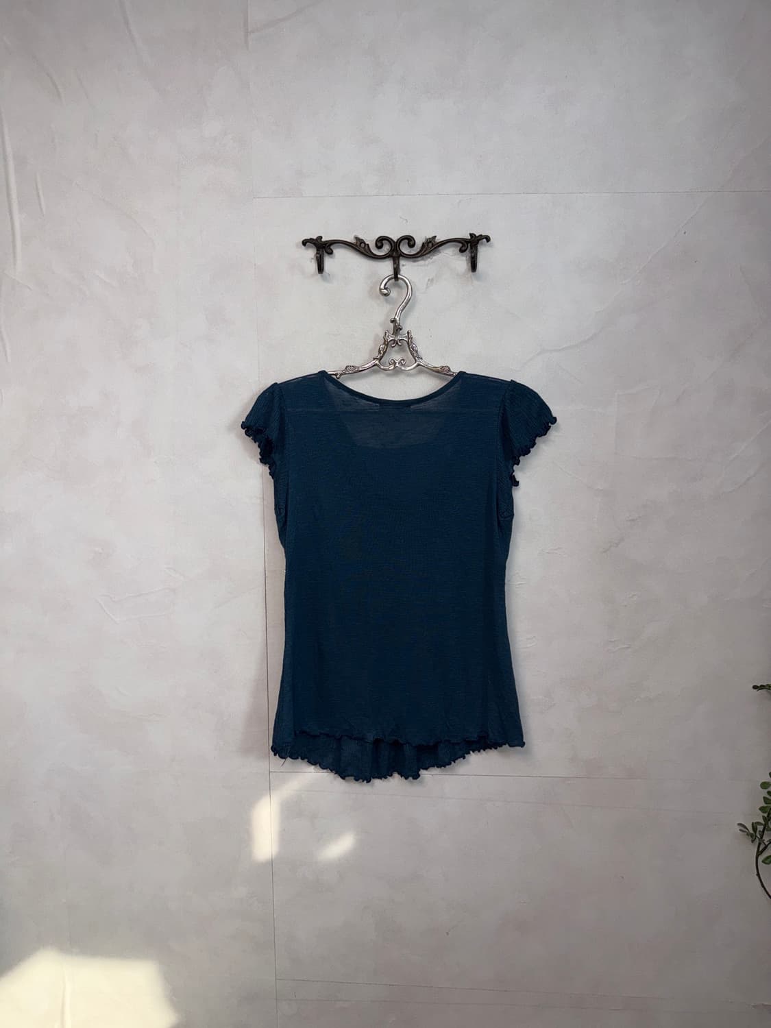 Navy blue bohemian beads layered blouse 상품이미지8