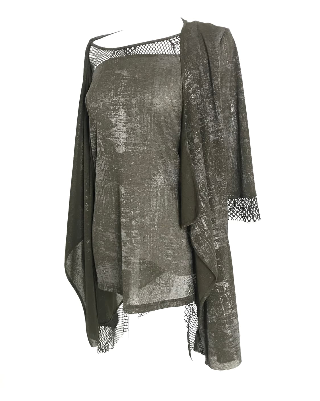 Khaki grunge NET🕸️layered onepiece 상품이미지7