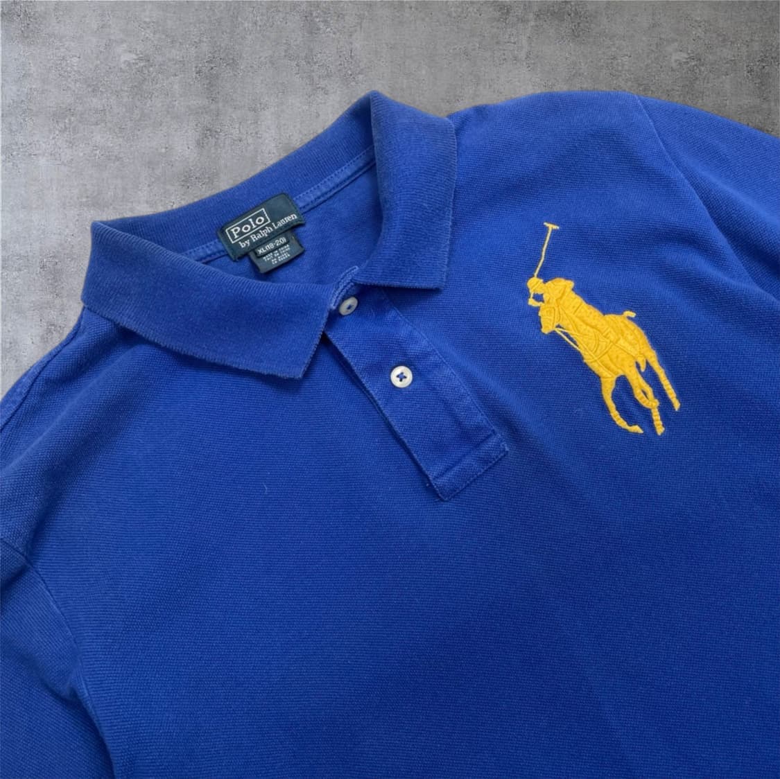 폴로 랄프로렌 블루 빅포니 긴팔 카라티 XL (18-20)  상품이미지2